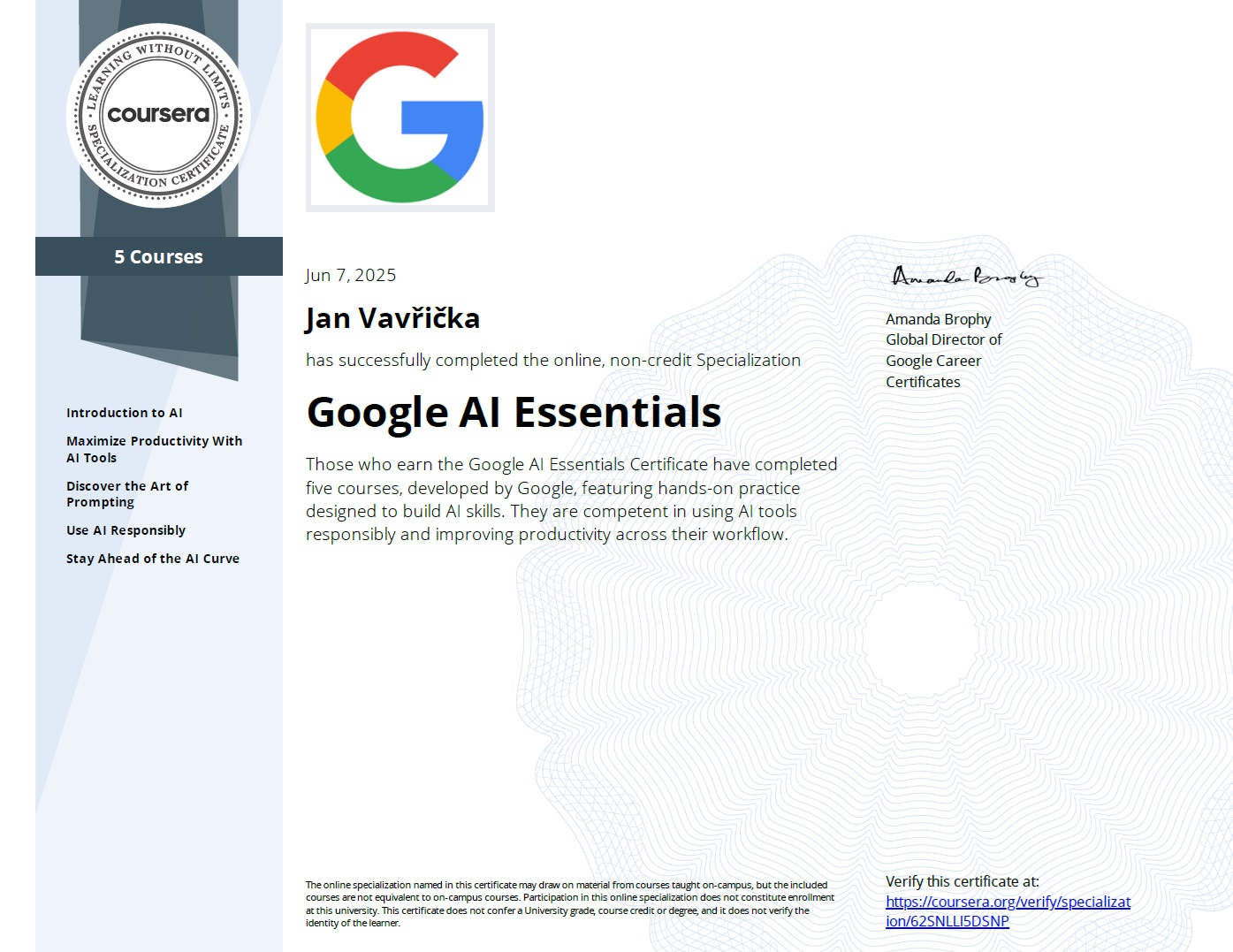 Získal jsem certifikaci Google AI Essentials. Jak AI mění můj přístup k SEO?